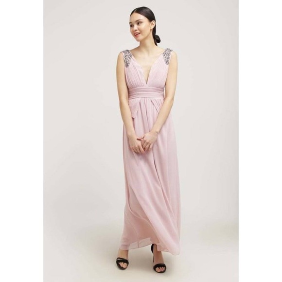 PROM DRESS - Little Mistress Baby Pink Evening Dress Gown - Picture 3 of 11